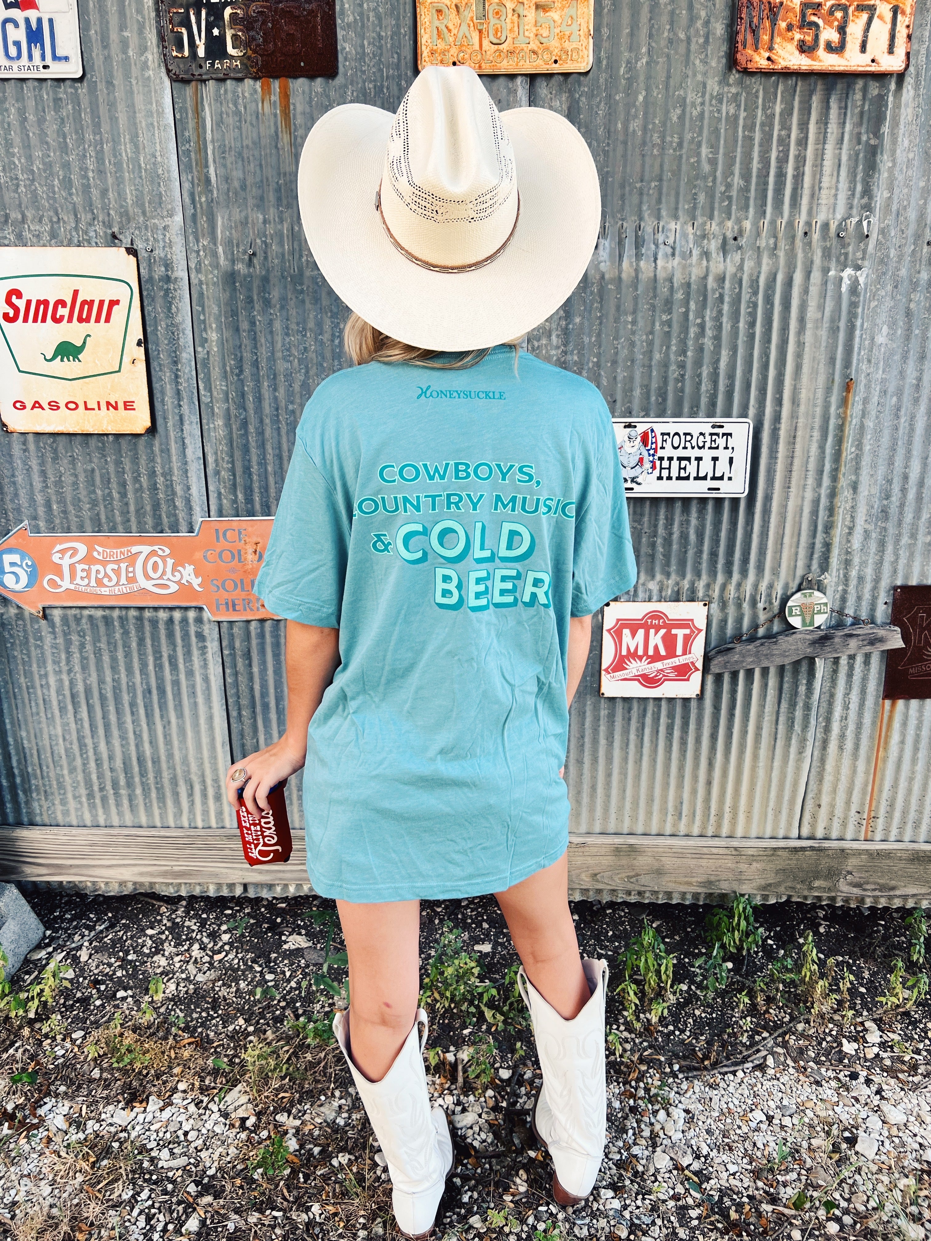 Cowboys, Country Music & Cold Beer Tee