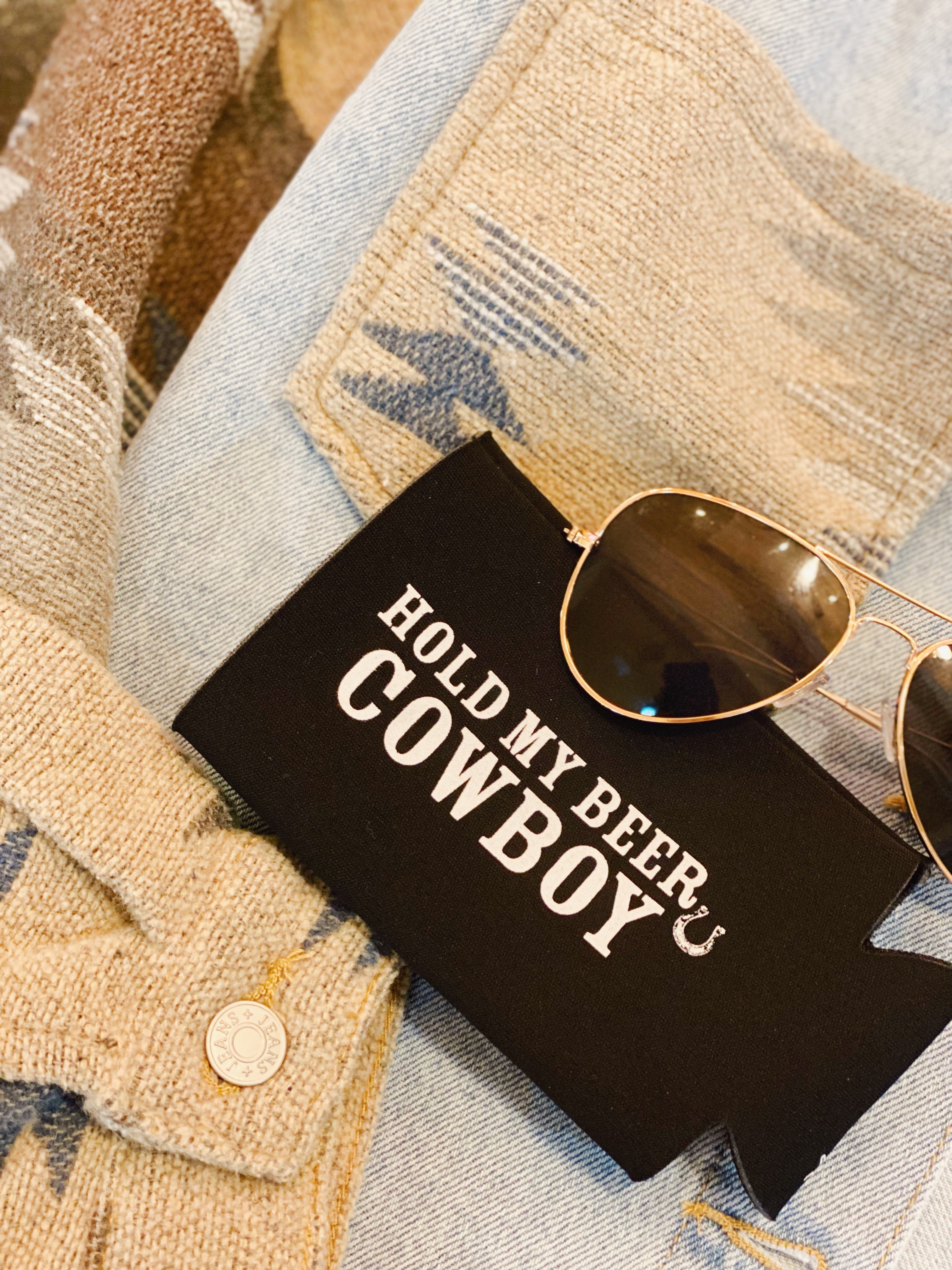 Hold My Beer Cowboy Koozie